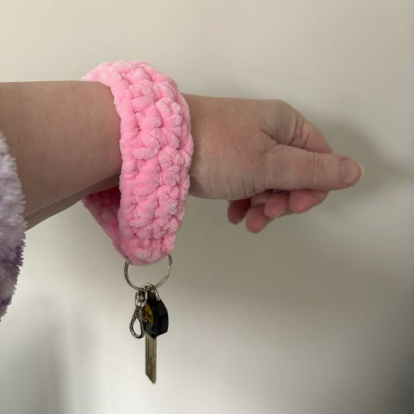 Chenille Keychain Wristlet Strap