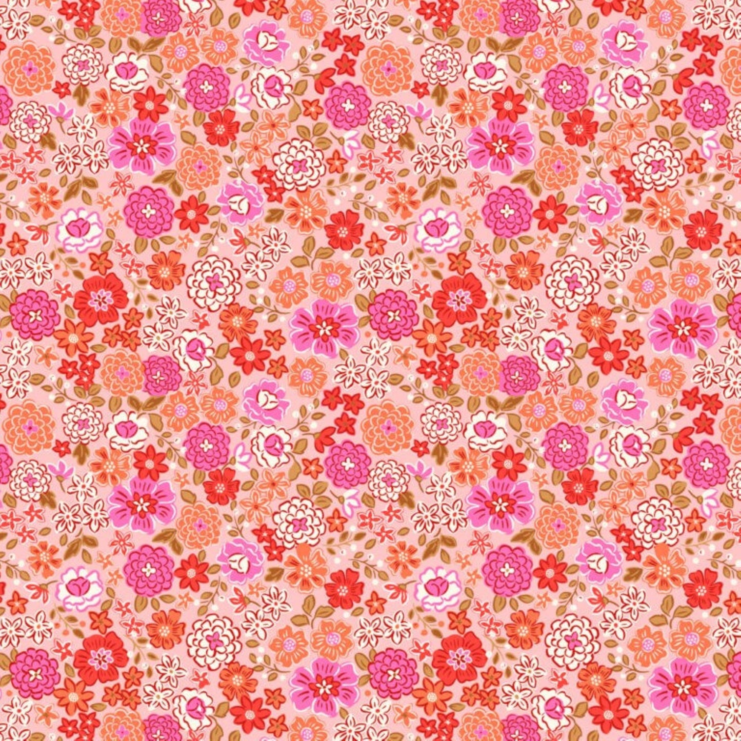 Boho Blooms Collection by Lewis & Irene   - Boho Blooms Pinks & Peaches
