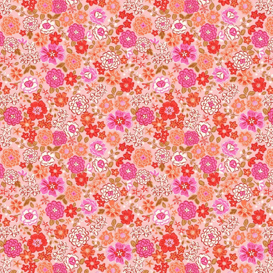 Boho Blooms Collection by Lewis & Irene   - Boho Blooms Pinks & Peaches