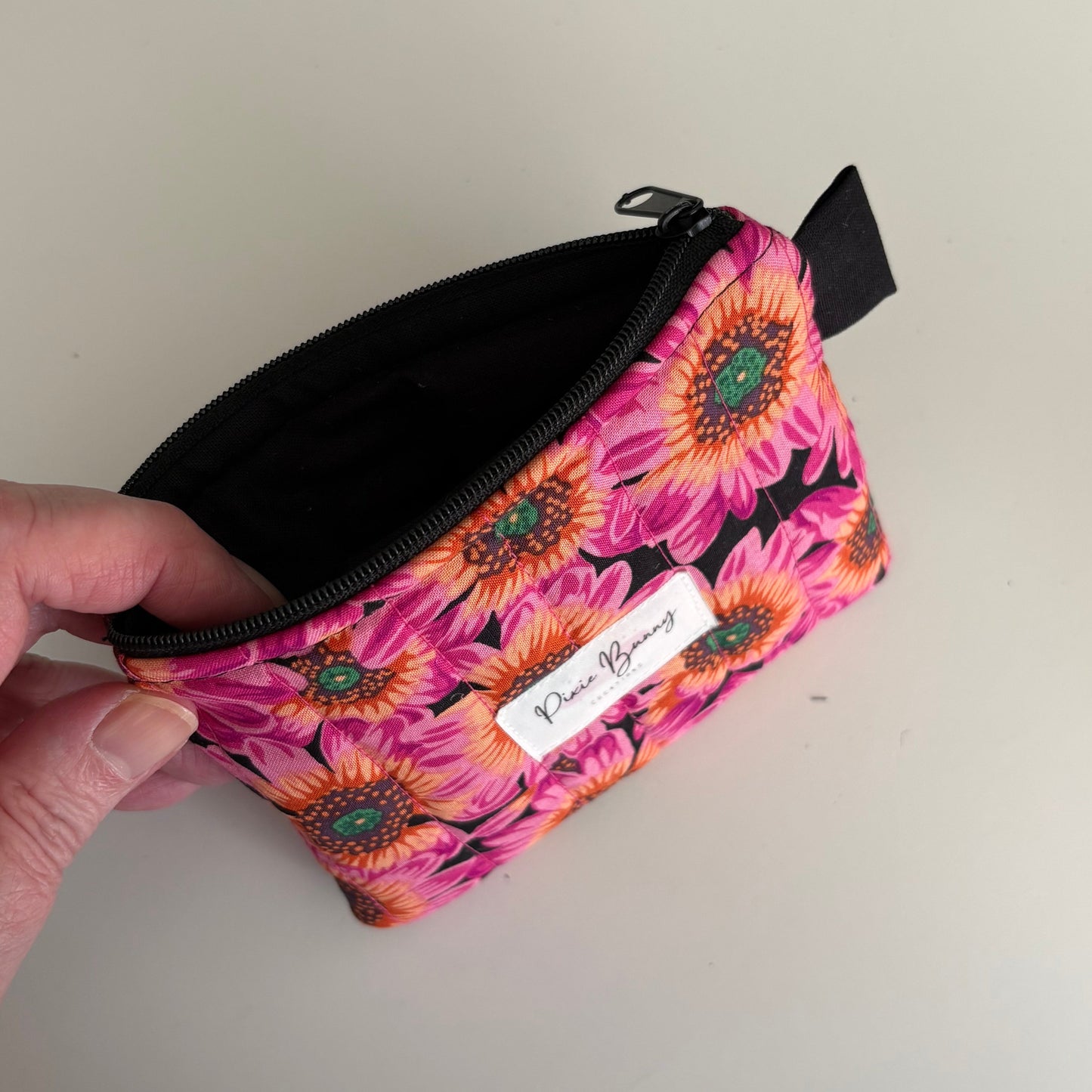Lucy's Flowers Magenta Keychain Wallet