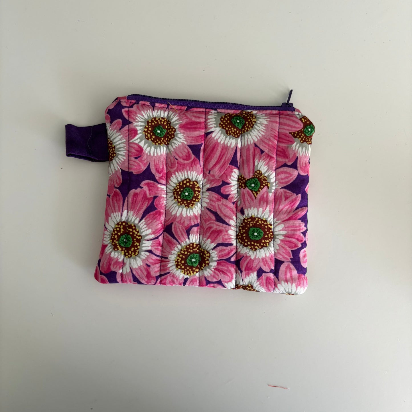 Lucy's Flowers Pink Keychain Wallet