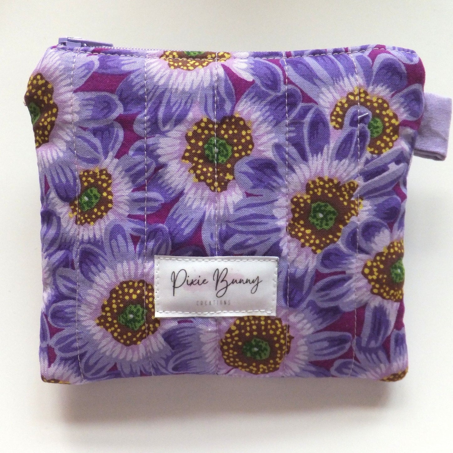 Lucy's Flowers Purple Keychain Wallet