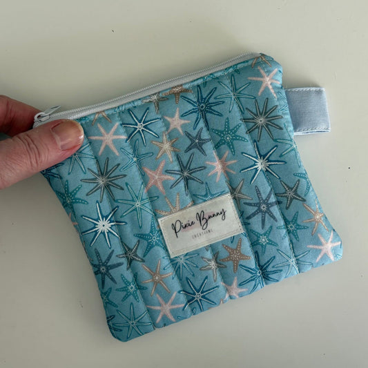 Multi Starfish Sunny Blue Keychain Wallet