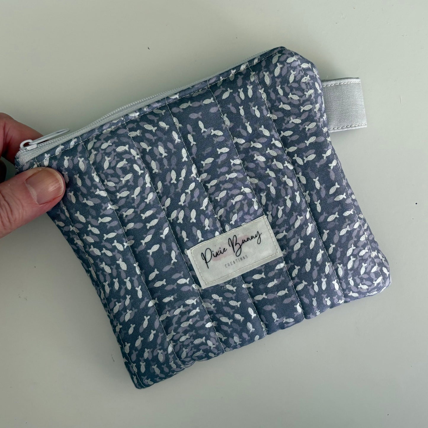 Fish Swirls Warm Mist Keychain Wallet