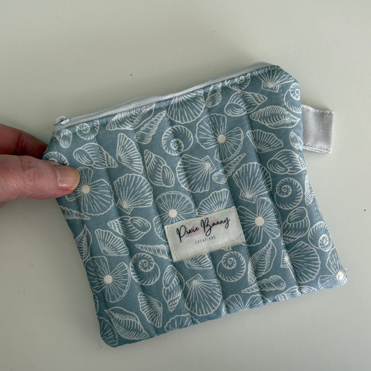 Pearl Shells Morning Mist Keychain Wallet