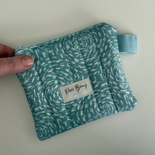 Fish Swirls Sea Froth Keychain Wallet