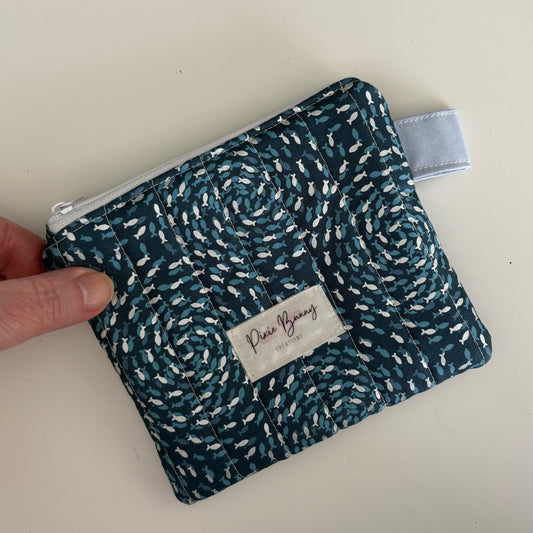 Fish Swirls Deep Seas Keychain Wallet