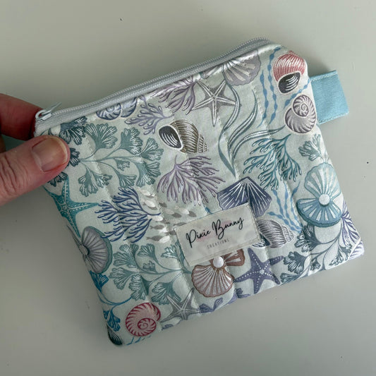 Shells & Pearls Cream Keychain Wallet