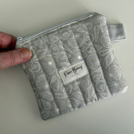 Pearl Shells Powdered Sand Keychain Wallet