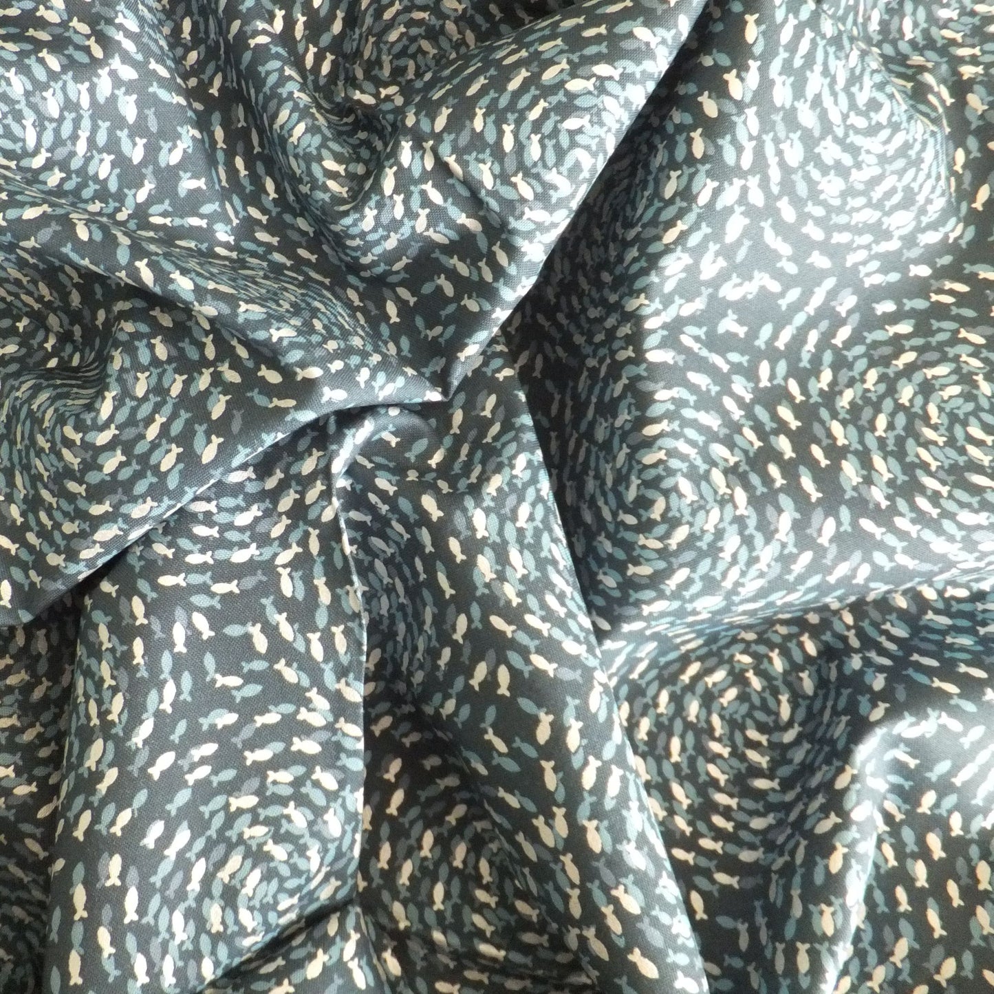 Ocean Pearls Collection by Lewis & Irene - Fish Swirls On Deep Seas With Pearl