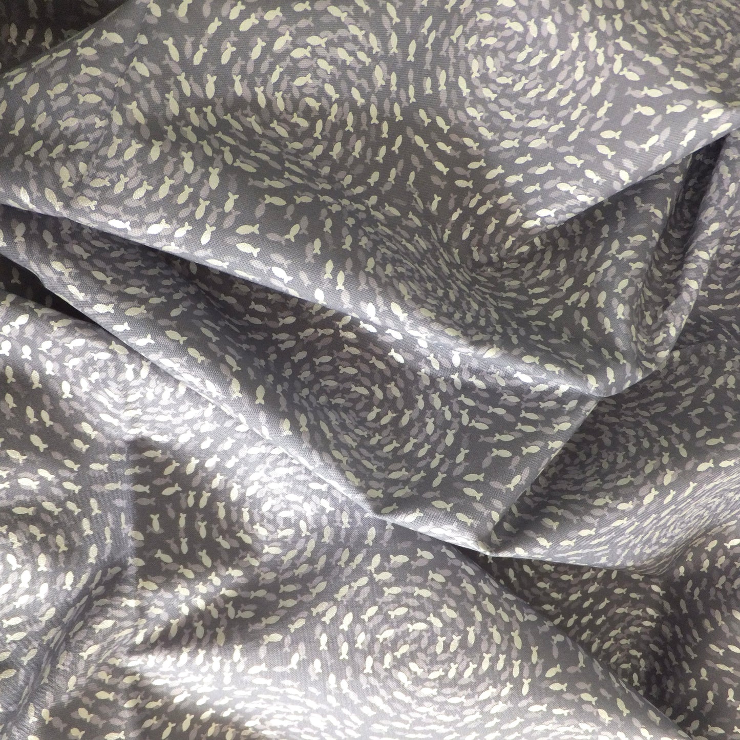 Ocean Pearls Collection by Lewis & Irene - Fish Swirls On Warm Mist With Pearl