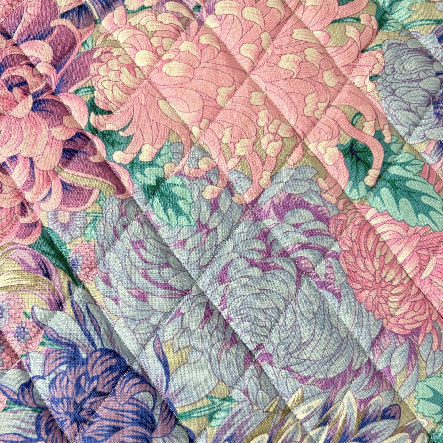 Quilted Boxy Bag - Japanese Chrysanthemum