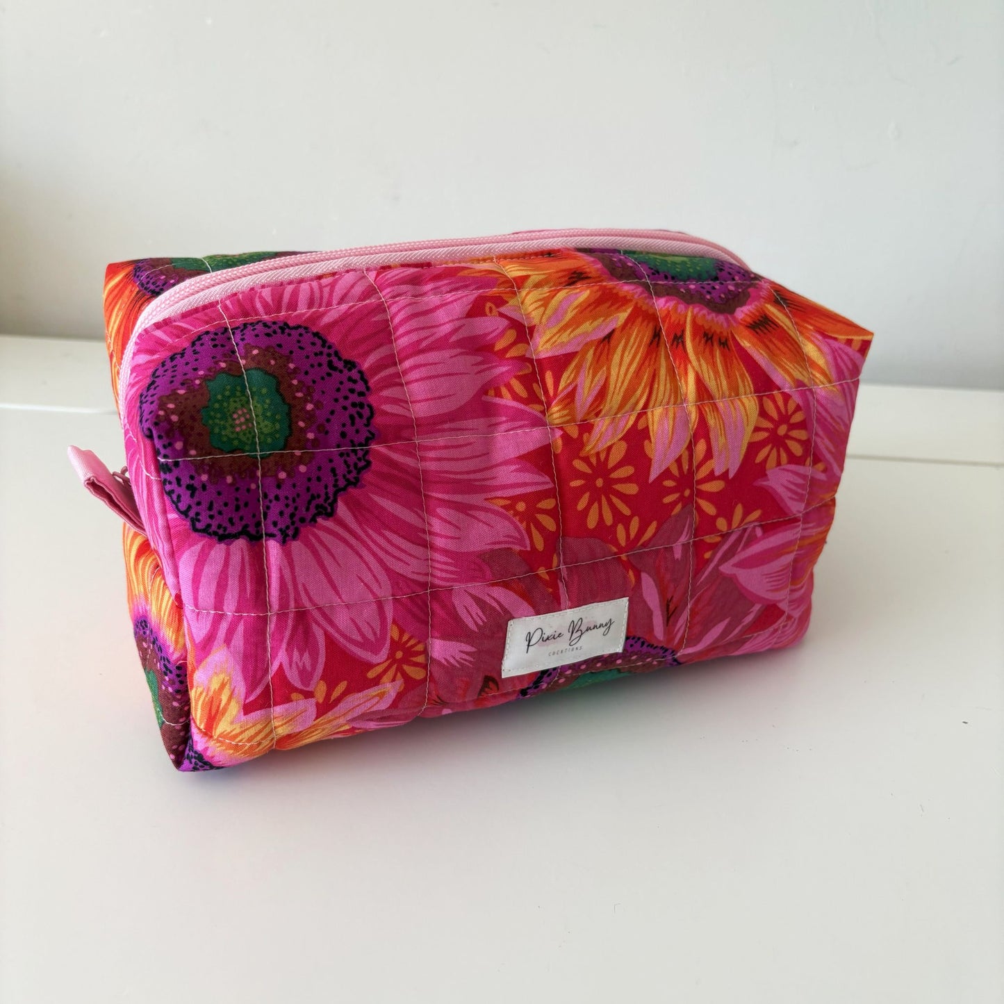 Quilted Boxy Bag - Large Sunflower