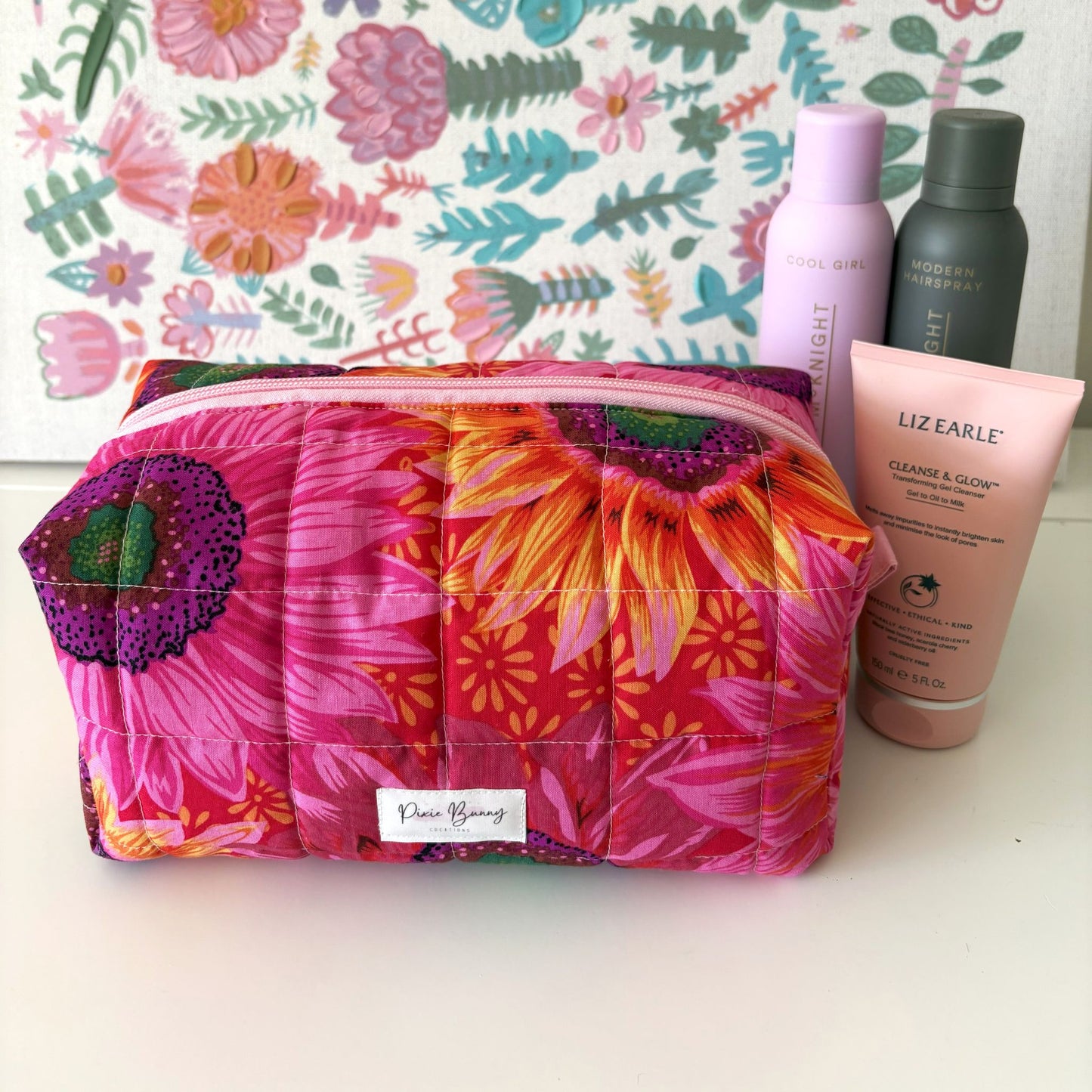 Quilted Boxy Bag - Large Sunflower
