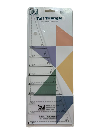 Acrylic Quilting Ruler - tall Triangle  (EZ)