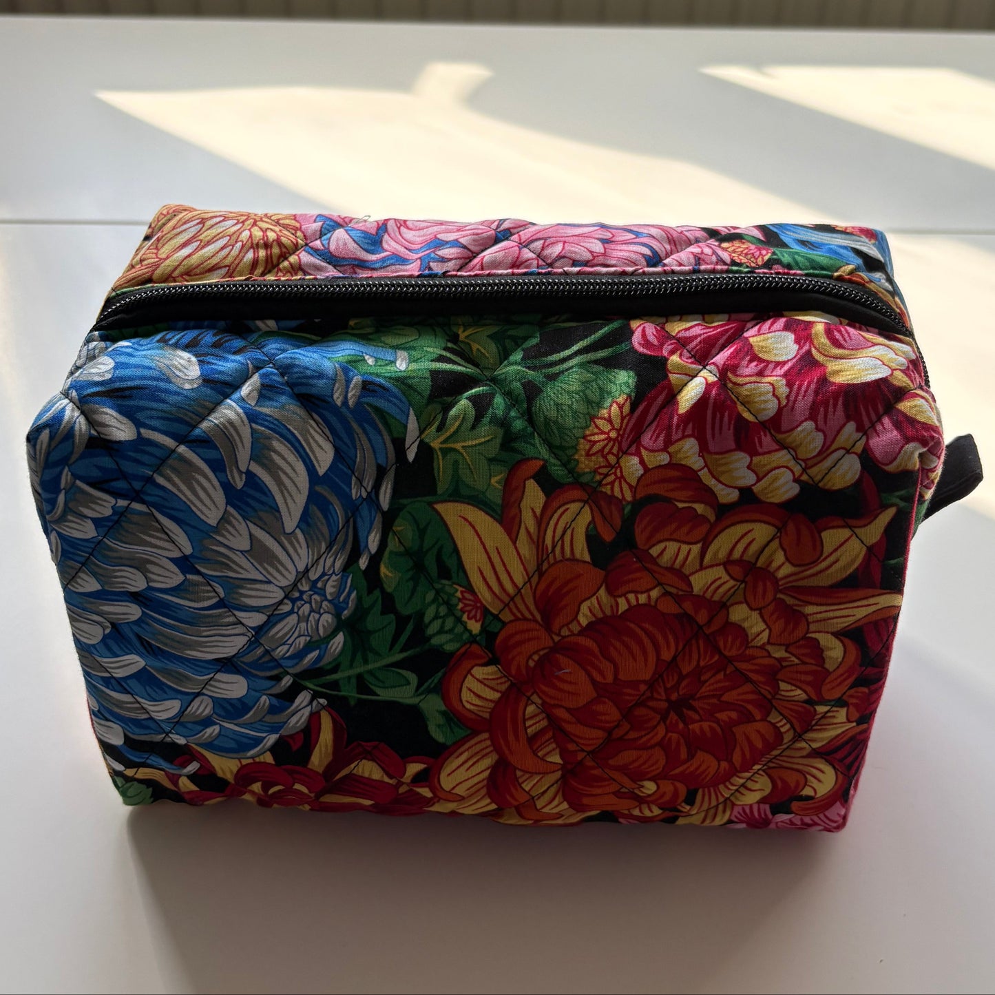 Japanese Chrysanthemum Black Multi Makeup Bag