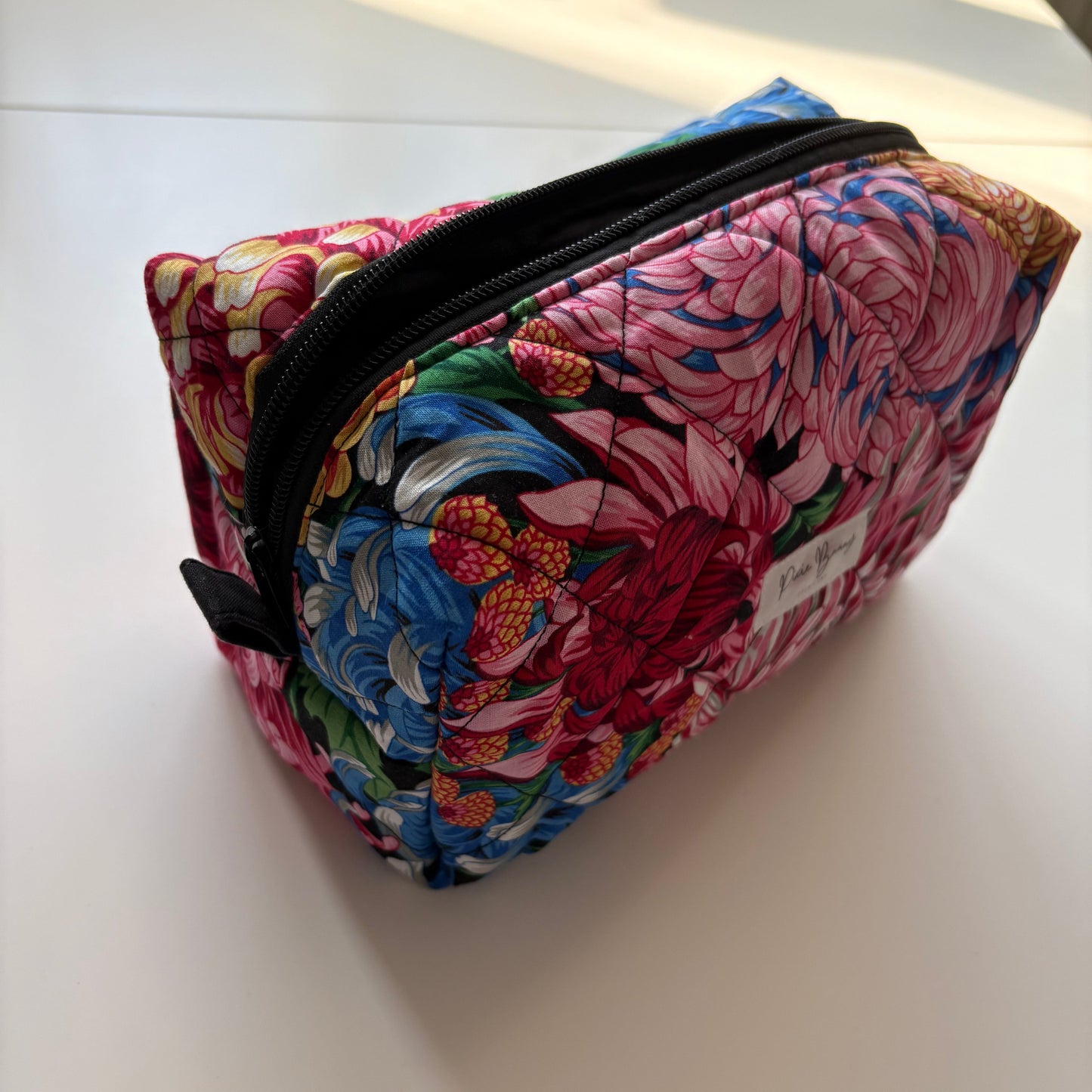 Japanese Chrysanthemum Black Multi Makeup Bag
